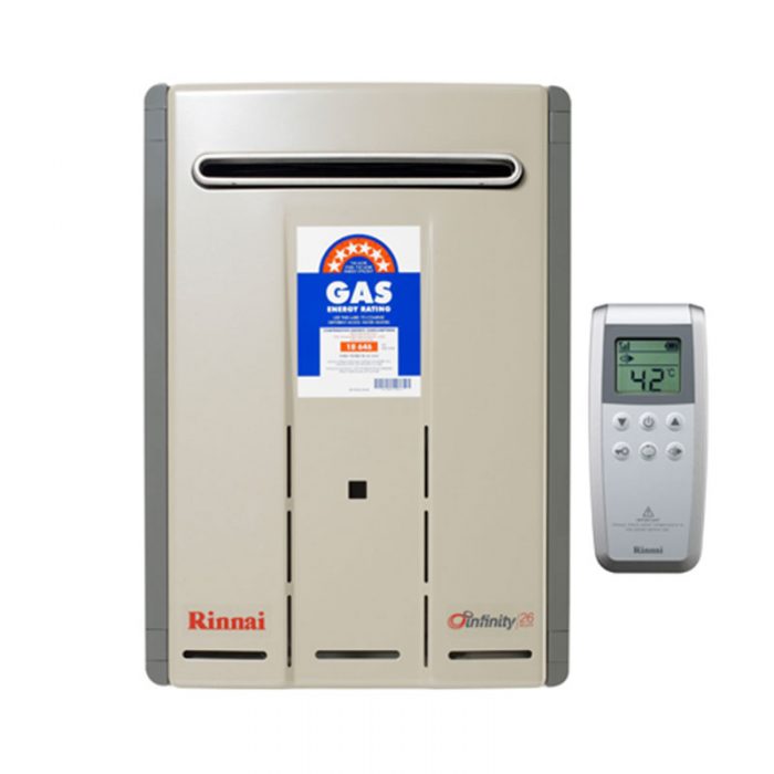 Rinnai Infinity 26 Touch Continuous Flow Gas Hot Water System Adelaide